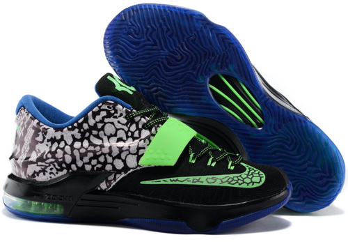 Mens Nike Kd 7 Easter Lemon Black Green Blue Sneakers